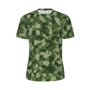T-shirt en coton à manches longues camouflage bon marché en gros vêtements d'entraînement respirants pour la gym vêtements de fitness confortables camouflage - Product Image 1