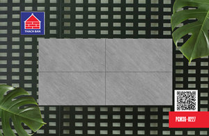 Muestra gratis de azulejos de porcelana esmaltada mate de diseño moderno gris claro 600x600 estilo de aspecto de piedra de Vietnam - Product Image 5