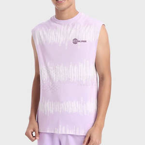 Camiseta sin mangas transpirable de secado rápido para hombre, ropa de entrenamiento sin mangas de punto informal de bajo precio al por mayor - Product Image 1
