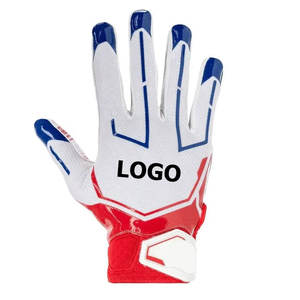 Guantes de fútbol americano para deportes al aire libre profesionales hechos a medida de alta calidad de cuero Premium con logotipo impreso - Product Image 3