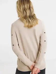 Dernier sweat-shirt à logo personnalisé pour femmes Matériau en soie respirant dans différents styles pour l'arrivée de la saison d'automne - Product Image 6