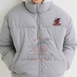 New Design <b>Top</b> Selling Premium Quality Men <b>Bubble</b> Jacket Solid Color Streetwear Lightweight Men Winter Jacket - Product Image 2