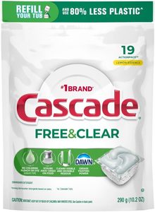 Cápsulas para Lavavajillas Cascade Free & Clear, Detergente para Lavavajillas, Jabón para Platos, Esencia de Limón, 19 Unidades - Product Image 4