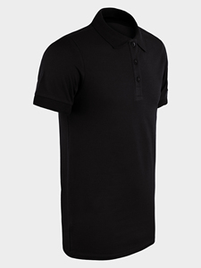Camisetas Polo para Hombre, 95% Algodón, 5% Lycra, 180 GSM, Color Negro - Product Image 2