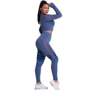 Ensemble de yoga pour femmes grande taille de haute qualité, 2 pièces, vêtements de sport pour la salle de sport avec dentelle et strass - Product Image 4