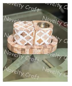 Best Selling Bakhoor Set Natural Wooden Mubkhar Tray <b>Incense</b> Diffuser & Bone Inlay Tray for Religious Use & Aromatherapy - Product Image 1