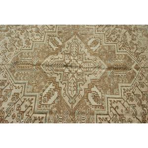 พรมวินเทจตุรกี ขนาด 6.9x9.6 ฟุต สีน้ำตาล พรมขนสัตว์อิคัตขนาดใหญ่ - Product Image 5