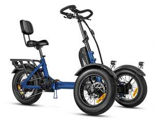 NUEVO Triciclo Eléctrico para Adultos, 750W, 90 Millas, 2 Ruedas Delanteras, SpytanX, Plegable, Marco de Aluminio, Batería de Litio - Product Image 1