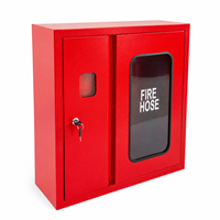 Armoire à Tuyau d'Incendie Flexible et Portable de Haute Qualité avec Extincteur à Poudre Sèche - Boîte à Tuyau d'Incendie en Acier Rouge pour la Sécurité Incendie