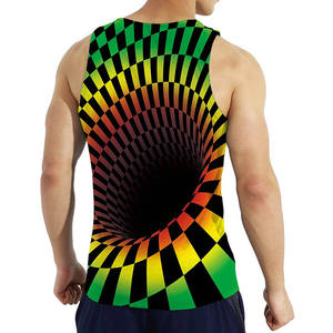 Débardeurs sans manches personnalisés pour hommes Nouveau gilet de sport de remise en forme décontracté Polyester respirant Sublimation Musculation Workout Tricoté - Product Image 4