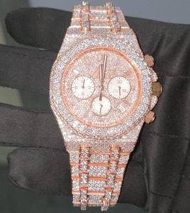 VVS Shiny Luxury MiYOTA Acero inoxidable Full Iced Out Moissanite Diamond Hip Hop Style Watch Regalo para él o ella - Product Image 1