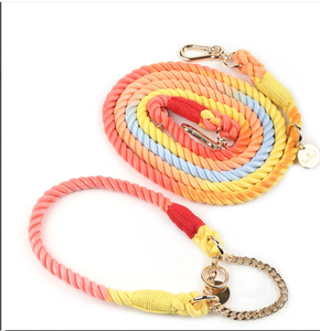 Naturel Handmade Cotton Dog Rope <b>Leash</b> Customized Colored Cotton Rope Handmade Dog <b>Leash</b> <b>Pet</b> <b>Leash</b> Set - Product Image 2