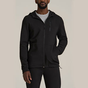2025 High Quality Cotton Boxy <b>Zip</b> <b>up</b> <b>Hoodie</b> Heavyweight Oversized Double Zipper Hoodies Custom Men Cropped <b>Full</b> <b>Zip</b> <b>up</b> <b>Hoodie</b> - Product Image 2