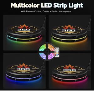 Cabina de Fotos con Cámara Giratoria de 360 Grados, Control Remoto por Aplicación, Movimiento Lento Automático para 3-5 Personas, Accionamiento Manual, Enchufe Estadounidense - Product Image 4