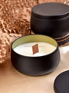 Luxury Black Tin Candle For Home Decoration Weddings Birthdays Gifts Festivals - Product Image 2