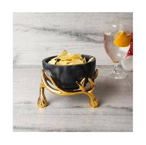 Bois de cerf support bol en marbre noir table de mariage décor fruits dessert fruits secs bols de service maison cuisine table à manger - Product Image 3