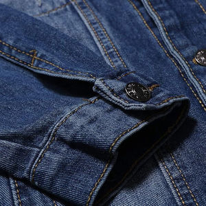 Las últimas Chaquetas vaqueras transpirables con estilo para hombre 2025 con diseño de logotipo personalizado Tela de lona de servicio OEM - Product Image 6