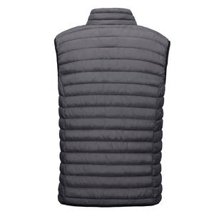 Veste matelassée en duvet sans manches personnalisée pour hommes tissu de toile léger chaud pour l'hiver avec col montant taille normale - Product Image 2