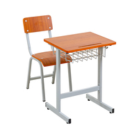 Fabricante de escritorios escolares en China, venta al por mayor, muebles educativos de buena calidad, juego de escritorio y sillas para estudiantes para la escuela secundaria