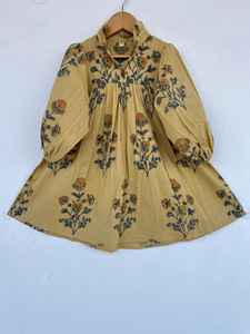 Vente en gros de robes en tissu uni à manches longues respirantes en coton biologique 100% - Product Image 3