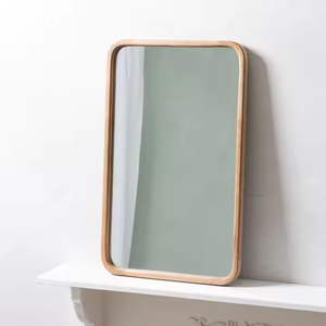Espejo de pared de madera Aspecto simple y elegante Diseño personalizable ecológico Espejo de madera cómodo de Azora Industries - Product Image 5