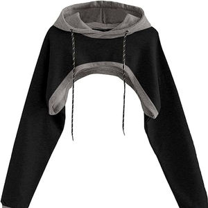 Sweat à capuche court d'hiver pour femmes à la mode 2025 | Pull à logo avant personnalisé vêtements de sport en polaire respirante à séchage rapide pour les acheteurs en gros - Product Image 1