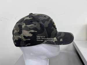 Logotipo personalizado Puff Unisex 6 paneles gorras de béisbol sarga común transpirable Sportwear al aire libre OEM Vietnam sombreros garantía de calidad - Product Image 4