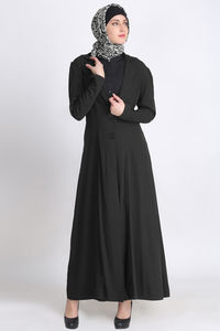 ชุดเดรสสตรีแบบมุสลิมทรงอบายะ สีพื้น ผ้าโพลีเอสเตอร์ ระบายอากาศได้ดี คุณภาพดีเยี่ยม เหมาะสำหรับทุกฤดู รับผลิตแบบ OEM และ ODM สำหรับผู้หญิง - Product Image 4
