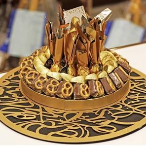 Bandeja de servicio de chocolate de ratán decorativa de mesa de Venta caliente bandeja de servicio de chocolate de diseño antiguo para uso en resorts de café de hotel - Product Image 1