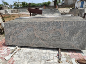 Losa de granito Juparana de primera calidad para cocina, baño, exterior, superficie antigua pulida con chorro de arena para exteriores - Product Image 3