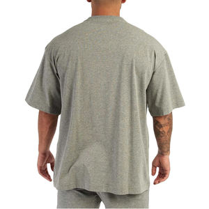 Vêtements pour hommes en fibre de coton et de bambou T-shirts à manches courtes OEM de haute qualité Logo personnalisé Design Summer O Neck Oversized Man Shirt - Product Image 3