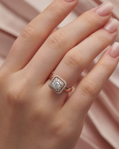 Doble Halo Set 2.0CTW VVS1 D corte redondo Moissanite anillo de compromiso hermoso hecho a mano boda joyería aniversario fiestas regalo - Product Image 2