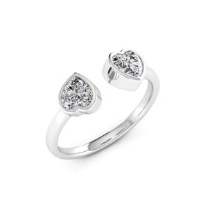 แหวนหมั้นผู้หญิง Toi et Moi รูปหัวใจ - Product Image 2
