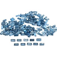 3x5mm London Blue Topaz Baguette Cut Stone Beads for Jewelry Making Natural Topaz Faceted Loose Gemstones From Manufacturer Bulk