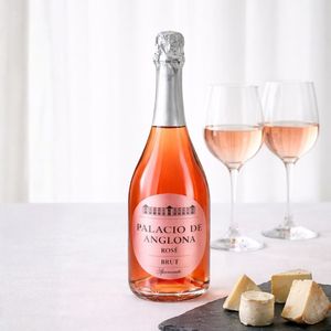 Vino Espumoso Rosé Brut Palacio de Anglona, Airen y Tempranillo, 10.5% ABV, Vino Espumoso Español Rosé, 750 ml - Product Image 2