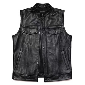 Gilets personnalisés au design élégant pour hommes Gilet tendance en cuir véritable de qualité supérieure respirant en peau de mouton - Product Image 5