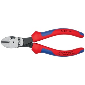 For KNIPEX 160 mm Heavy-Duty Polished <b>Side</b> <b>Cutters</b> with Form 0 Multi-Component Plier Handles - Product Image 4