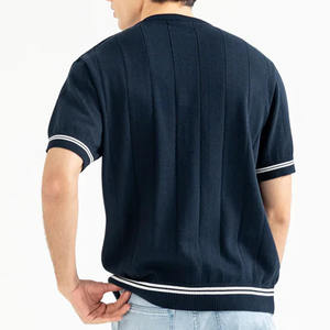 Ropa informal, ropa, polos para hombre, forro en los bordes, algodón de alta calidad, transpirable, Diseño a rayas, camiseta Polo para hombre - Product Image 3