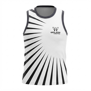 Gilet de sport unisexe personnalisé par sublimation, respirant, sans manches, pour la gym, la course, le fitness et les tenues d'équipe - Product Image 2