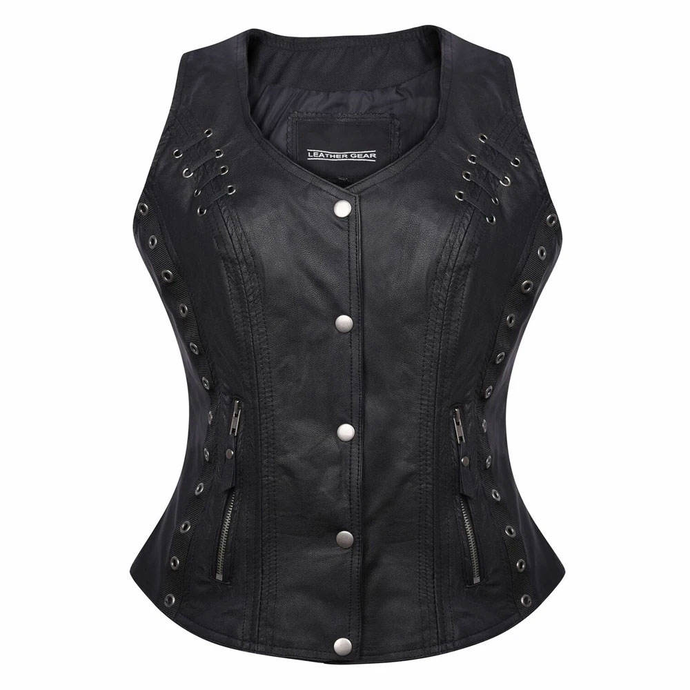 Shop Women's Leather Vests Professional Quality Biker Style