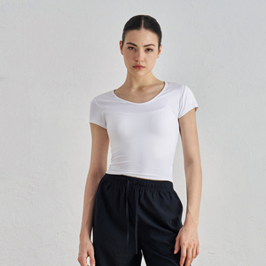 เสื้อยืดสตรีคอวีระบายอากาศได้ดีเสื้อเชิ๊ตสตรีคอวี - Product Image 3