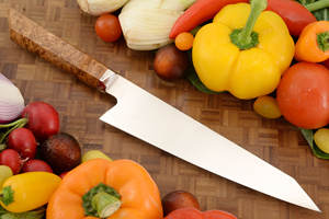 Venta al por mayor personalizado de alta calidad hecho a mano OEM ODM SERVICIO DE ACERO INOXIDABLE cuchillo de Chef cuchillos de cocina Funda de cuero uso en la cocina - Product Image 6