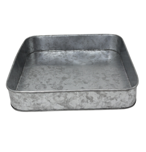 Bandeja RECT decorativa a granel al por mayor, Color plata de hierro para utensilios de cocina, vajilla hecha a mano, bandeja para servir alimentos - Product Image 2