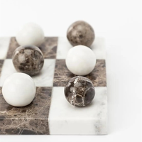 Pierre en gros décoratif marbre Tic Tac Toe ensemble pour Table basse nouveauté populaire Super Tac-toe Console de jeu