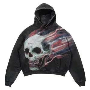 Sudadera corta cuadrada de primera calidad para hombre, ropa de calle transpirable, Sudadera con capucha y logotipo bordado personalizado para el invierno - Product Image 5