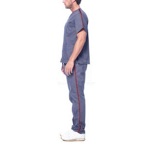 เครื่องแบบสครับสำหรับผู้ชายเครื่องแบบสครับสีสำหรับขัดผิวระบายอากาศได้ดีดีไซน์ใหม่ - Product Image 2