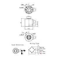 Sensor de Fuerza y Torque Tridimensional Multi-Eje Fibos FA70, 500N, Celda de Carga de Acero Inoxidable