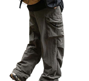 2025 pantalon coupe-vent Hip Hop pour hommes avec logo personnalisé pantalon Streetwear de haute qualité avec broderie pantalon pour hommes - Product Image 6