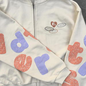 Sudaderas con Cremallera y Logotipo Personalizado para Hombre, Fabricantes de Sudaderas de Alta Calidad, 100% Algodón, Felpa, Invierno, Estilo Urbano, Talla Grande - Product Image 4