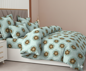 Ensemble de draps d'hôtel ultra confortables, premium, biologiques, à imprimé floral, élastiques, doux, frais et luxueux, comprenant 2 taies d'oreiller - Product Image 2